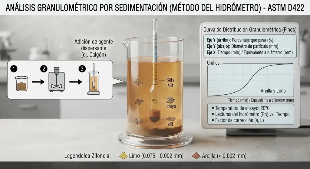 Análisis granulométrico por sedimentación (Hidrómetro)