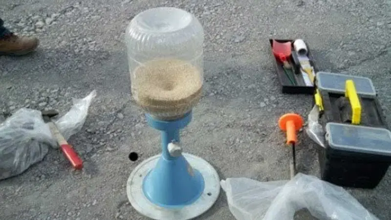 Densidad natural mediante cono de arena de 6"